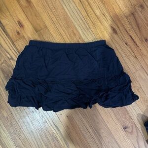Brandy Melville navy blue double lined ruffle skirt